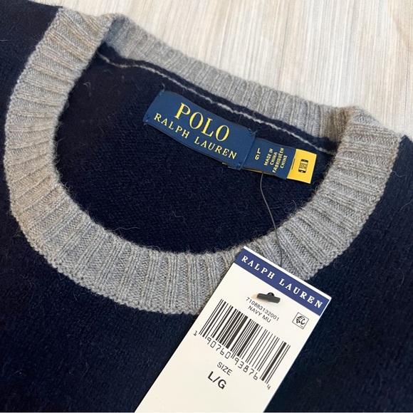 Polo Ralph Lauren Wool Alpaca Color-block Knit Crewneck Sweater😳🔥🔥 - Picture 12 of 15